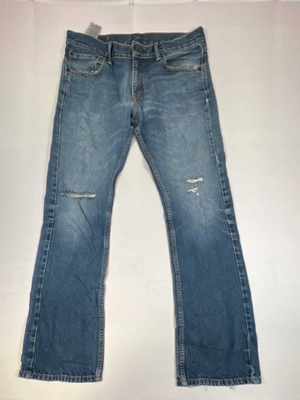 Levi's 527 Men 32x32 Slim Bootcut Blue Denim Jeans Distressed